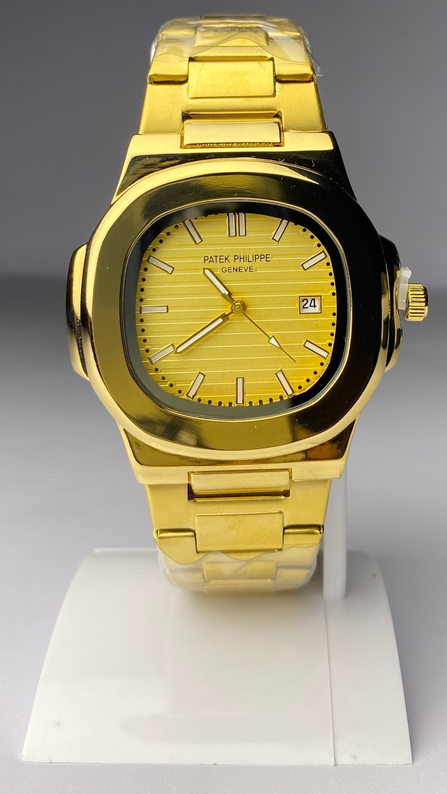 Mens Branded Watch Full Golden - Stainless Steel