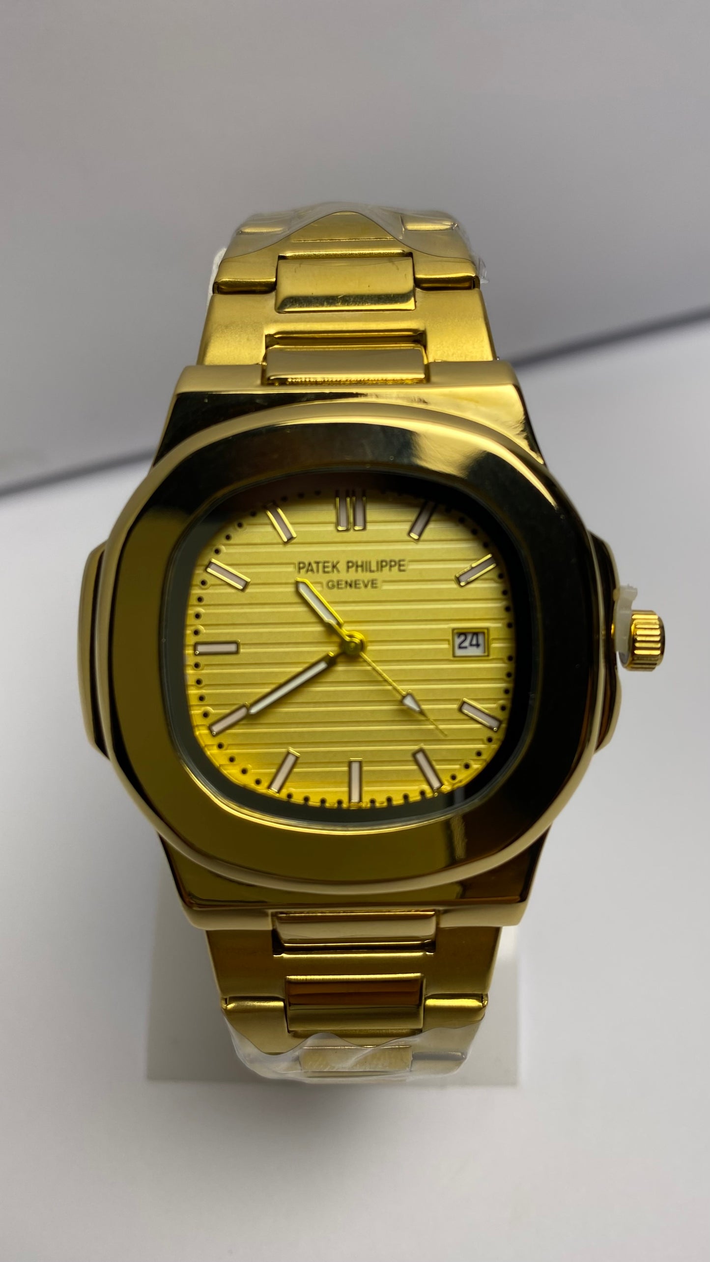 Mens Branded Watch Full Golden - Stainless Steel