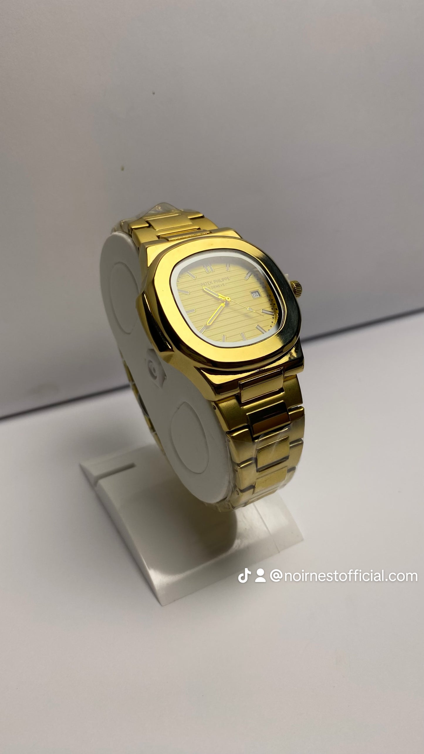 Mens Branded Watch Full Golden - Stainless Steel