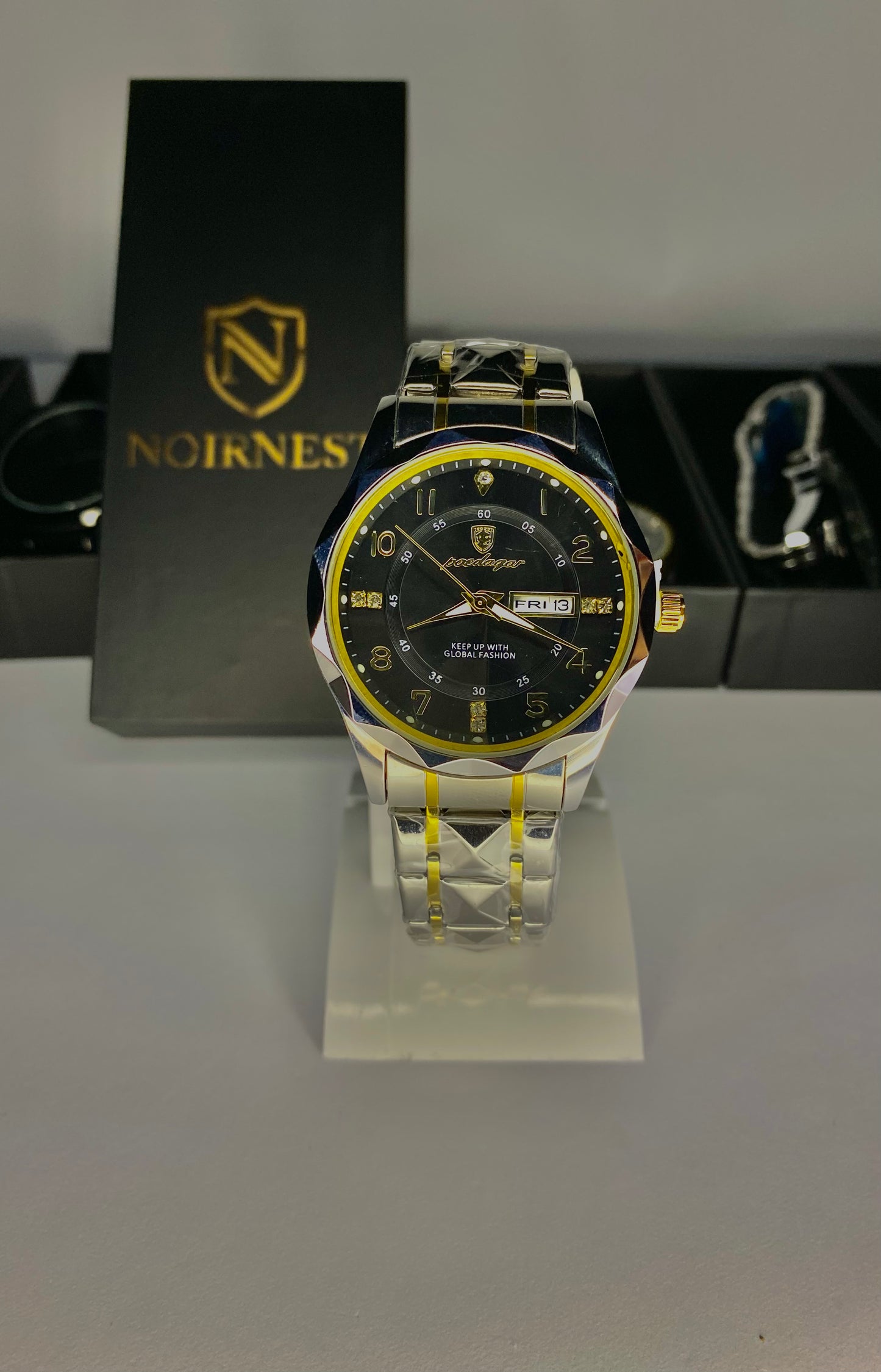 POEDAGAR Men’s Luxury Stainless Steel Chronograph Watch