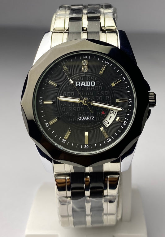 RADO Quartz Classic Black Ceramic & Stainless Steel Watch