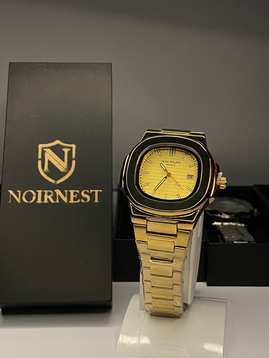 Mens Branded Watch Full Golden - Stainless Steel